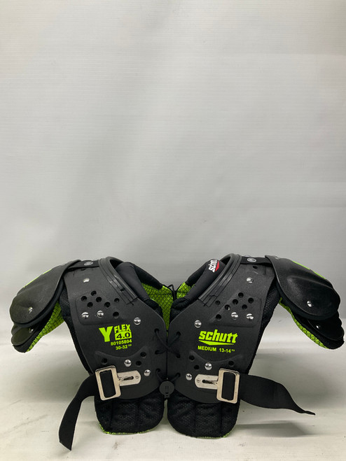 Vist Large View of Product Image Which is Used Schutt 80105804 Y FLEX 4.0 FB Shoulder Pads Black MD