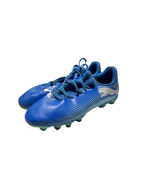 Used Puma Soccer Cleats Royal Blue Junior 01.5 11724-S000218116 Vist Large View of Product Image Which is Used Puma Soccer Cleats Royal Blue Junior 01.5