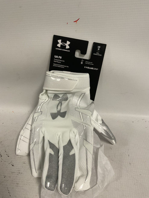 Vist Large View of Product Image Which is Used Under Armour F8 FB Gloves White LG