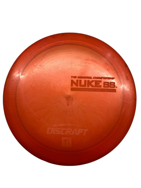Used Discraft NUKE SS Disc Golf Driver Orange 10313-S000272688 Vist Large View of Product Image Which is Used Discraft NUKE SS Disc Golf Driver Orange