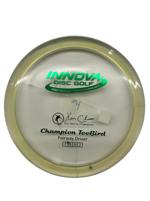 Vist Large View of Product Image Which is Used Innova TEEBIRD Disc Golf Driver White