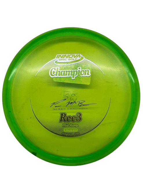 Vist Large View of Product Image Which is Used Innova ROC3 Disc Golf Mid Range Green