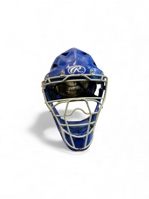 Vist Large View of Product Image Which is Used Wilson C1K CATCHERS HELMET Catchers Helmet w/Mask Royal Blue One Size