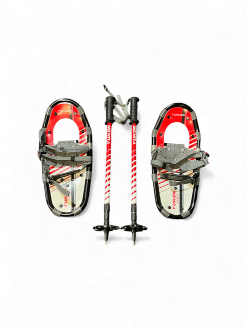 Vist Large View of Product Image Which is Used YUKON JUNIOR Snowshoes Boys Black And Red 16"