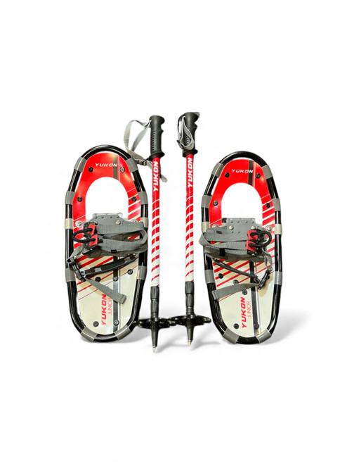 Vist Large View of Product Image Which is Used YUKON JUNIOR Snowshoes Boys Black And Red 16"