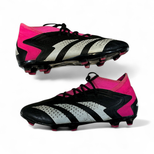 Vist Large View of Product Image Which is Used Adidas PREDATOR Soccer Cleats Black And Pink Senior 5