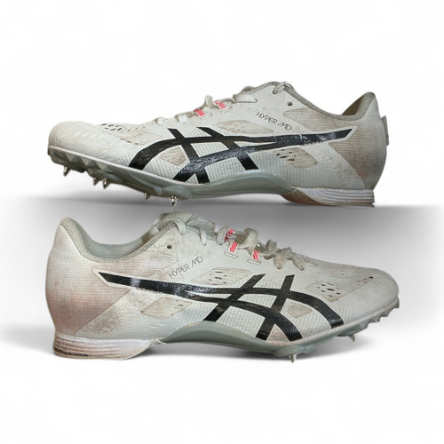 Vist Large View of Product Image Which is Used Asics HYPER MD Track & Field Cleats Jr White Junior 05