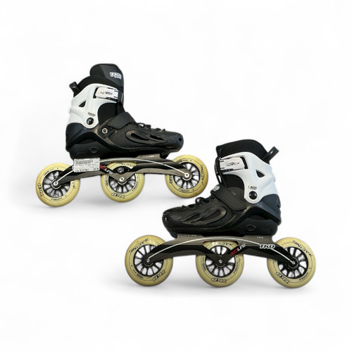 Vist Large View of Product Image Which is Used TKO RELINE Senior Rec Fitness Skates Black Adjustable