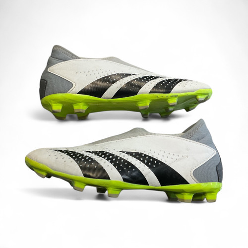 Vist Large View of Product Image Which is Used Adidas Soccer Cleats White Senior 5.5