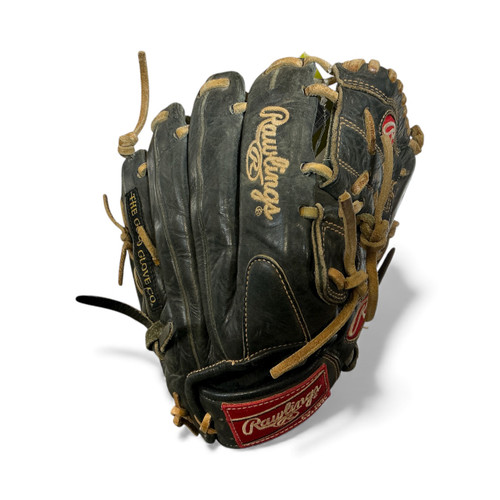 Vist Large View of Product Image Which is Used Rawlings PRO1175DCC BB/SB Glove RH Throw Black 11 3/4"