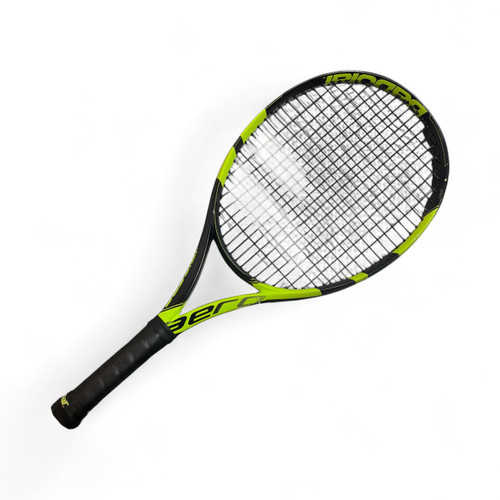 Vist Large View of Product Image Which is Used Babolat PURE AERO Adult Tennis Racquet Neon Green 4"