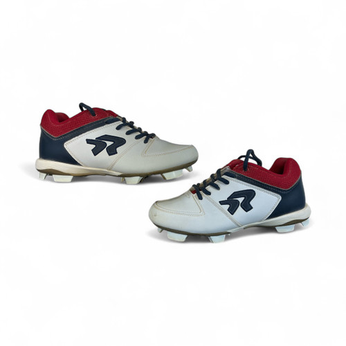 Vist Large View of Product Image Which is Used Ringor BB/SB Cleats White/Red/Navy Senior 7