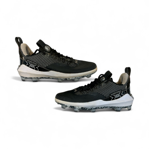 Vist Large View of Product Image Which is Used Under Armour BRYCE HARPER BB/SB Cleats Black Senior 10.5