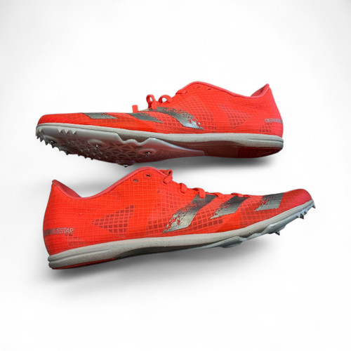 Vist Large View of Product Image Which is Used Adidas DISTANCESTAR Track & Field Cleats Adult Neon Orange Senior 9.5