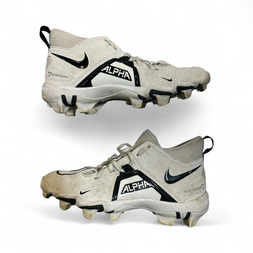 Vist Large View of Product Image Which is Used Nike ALPHA Jr FB Cleats White Junior 03