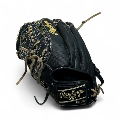 Vist Large View of Product Image Which is Used Rawlings HEART OF THE HIDE BB/SB Glove LH Throw Black 12"