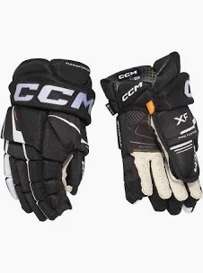 Vist Large View of Product Image Which is New CCM Tacks XF Hockey Gloves SR 14" BLK/WHT