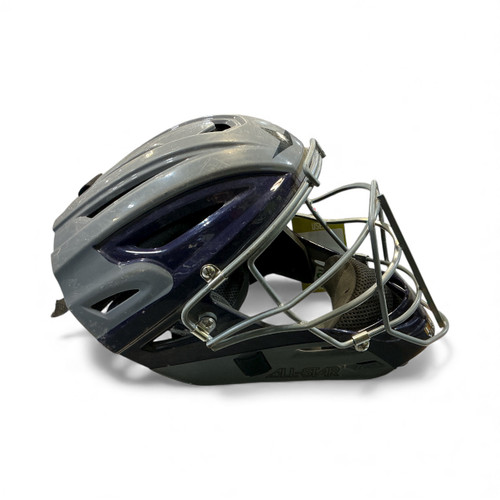 Vist Large View of Product Image Which is Used All-Star Catchers Helmet w/Mask Grey One Size