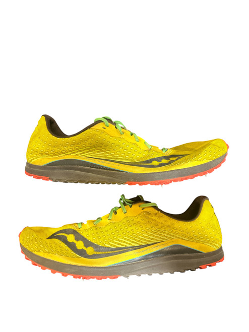 Vist Large View of Product Image Which is Used Saucony Track & Field Cleats Adult Yellow Senior 12