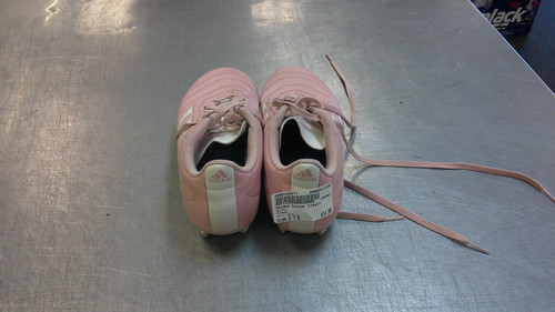 Vist Large View of Product Image Which is Used Adidas Soccer Cleats Pink Senior 7.5
