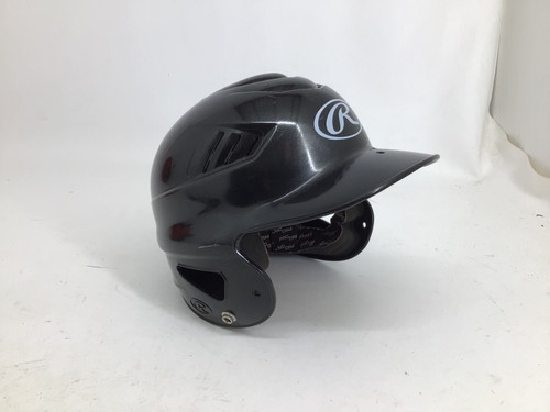Vist Large View of Product Image Which is Used Rawlings CFBHN 6 1/2- 7 1/2 BB HELMET Batting Helmet No Mask Black One Size