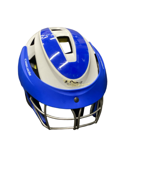Vist Large View of Product Image Which is Used Cascade LX GIRLS LAX HELMET Lacrosse Helmet Royal Blue S/M