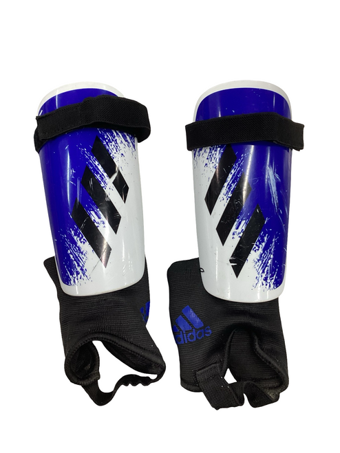 Vist Large View of Product Image Which is Used Adidas Soccer Shin Guards Youth Royal Blue MD