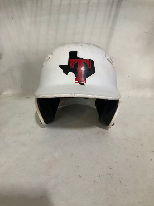 Vist Large View of Product Image Which is Used Rawlings BATTING HELMET 6 3/8-7 1/8 Batting Helmet No Mask White SM