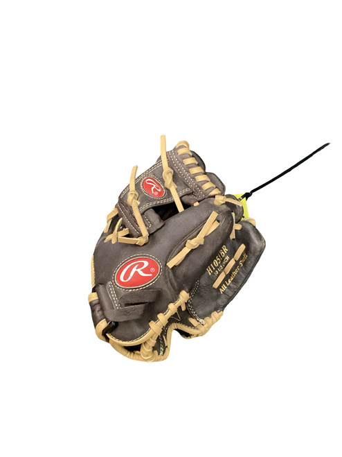 Vist Large View of Product Image Which is Used Rawlings HIGHLIGHT RH Throw Fastpitch Gloves Brown 10 1/2"