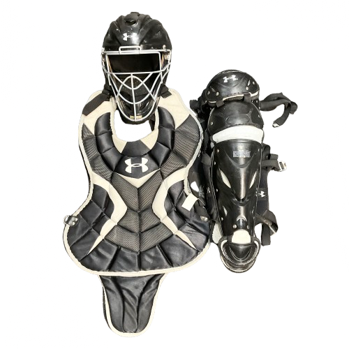 Vist Large View of Product Image Which is Used Under Armour JRP 9-12 Catchers Equipment Other Black And Grey