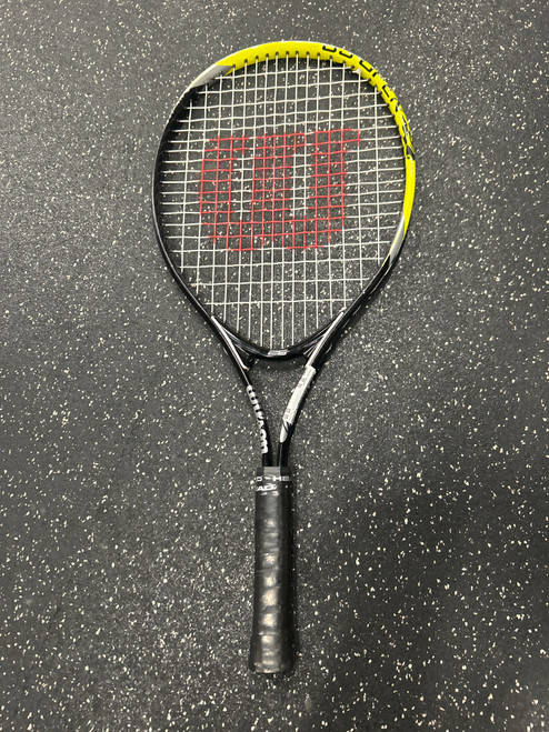 Vist Large View of Product Image Which is Used Wilson US OPEN 25 Junior Tennis Racquet Black 25"