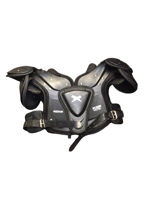 Vist Large View of Product Image Which is Used Xenith XFLEXION FLYTE FB Shoulder Pads Black MD