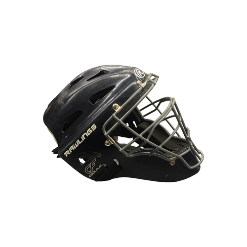 Vist Large View of Product Image Which is Used Rawlings CHVELY-REVD Catchers Helmet w/Mask Navy Blue One Size