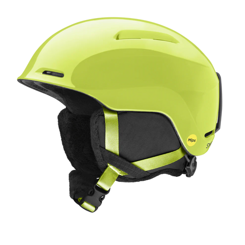 Vist Large View of Product Image Which is New Smith Glide Jr. MIPS 2026 Kids' Snow Helmet Electric Lime- SM