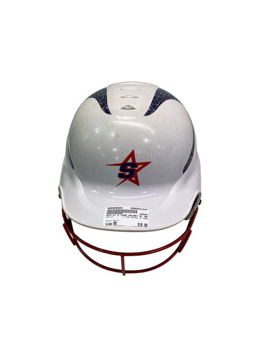 Vist Large View of Product Image Which is Used RIP-IT 2 TONE HELMET W/ MASK Batting Helmet w/Mask White MD