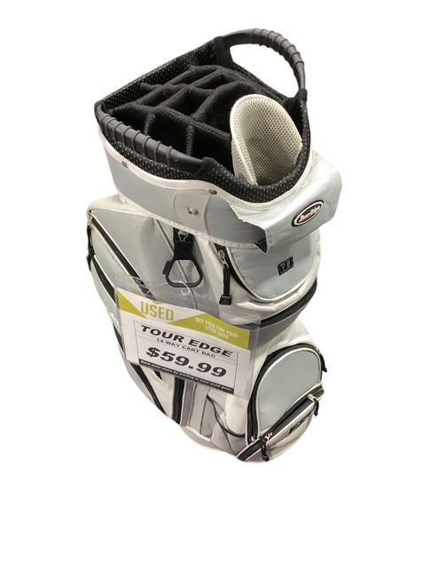 Vist Large View of Product Image Which is Used Tour Edge 14 WAY CART BAG Mens Cart Bag White