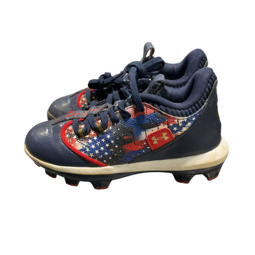 Vist Large View of Product Image Which is Used Under Armour BASEBALL CLEATS BB/SB Cleats Navy Blue Junior 01