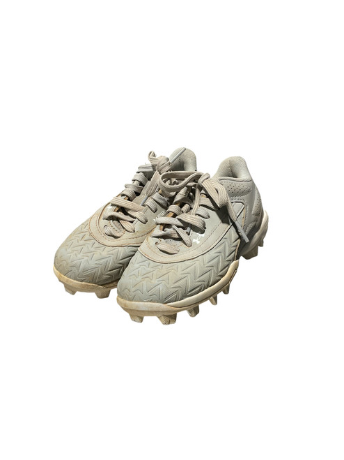 Vist Large View of Product Image Which is Used Under Armour BSBL CLEATS BB/SB Cleats Grey Youth 11.0