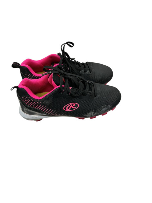 Vist Large View of Product Image Which is Used Rawlings BB/SB Cleats Black Junior 03.5