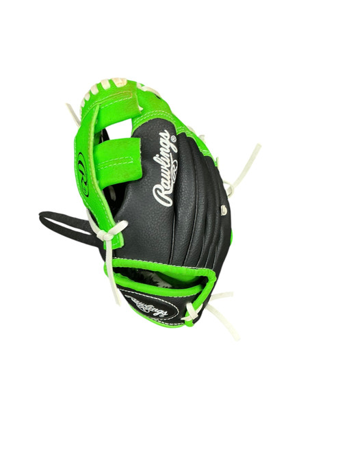 Used Rawlings PL90LG BB/SB Glove T-ball Black And Neon Green 9" 11890-S000135000 Vist Large View of Product Image Which is Used Rawlings PL90LG BB/SB Glove T-ball Black And Neon Green 9"