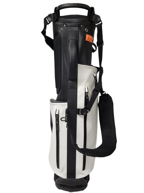 Vist Large View of Product Image Which is Used STITCH SL2 2023 Mens Stand Bag White and Black with 2 Straps