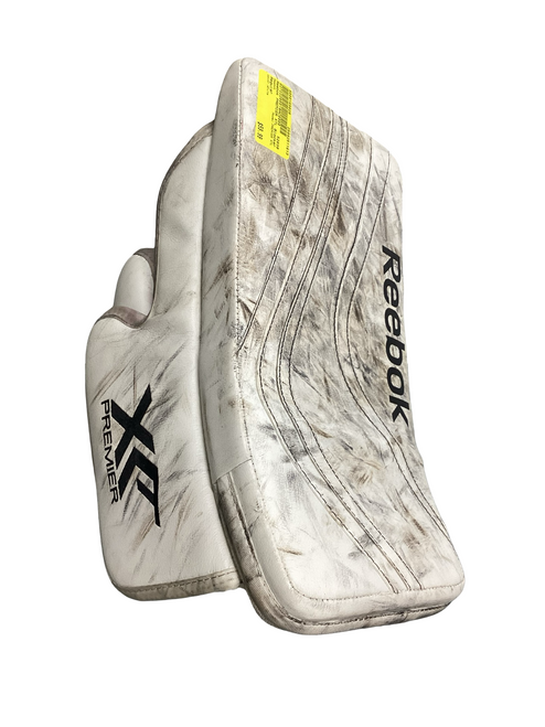 Vist Large View of Product Image Which is Used Reebok PREMIER XTL Senior Goalie Blocker White