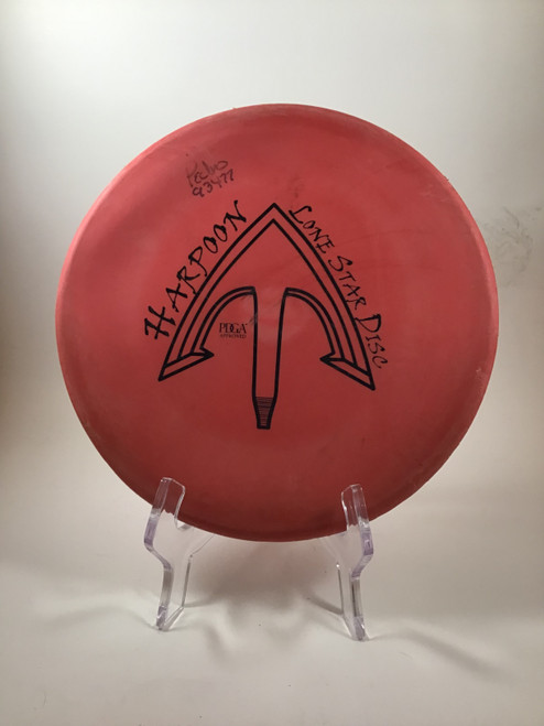 Vist Large View of Product Image Which is Used Lone Star Disc V2 HARPOON Disc Golf Mid Range Red 175g