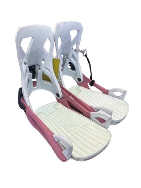 Vist Large View of Product Image Which is Used Burton STEP ON Womens Binding Only Pink And White MD