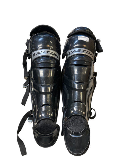 Vist Large View of Product Image Which is Used Easton BLACK Catchers Leg Guards Black Adult