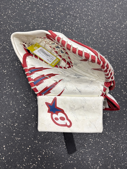 Vist Large View of Product Image Which is Used Brians H SERIES Youth Goalie Catcher Red And White