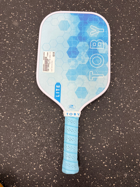 Vist Large View of Product Image Which is Used TOBY CARBON LITE Pickleball Racquet Carolina Blue