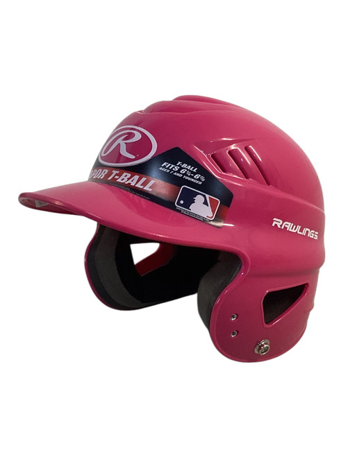 Vist Large View of Product Image Which is Used Rawlings VAPOR T-BALL Batting Helmet No Mask Pink S/M