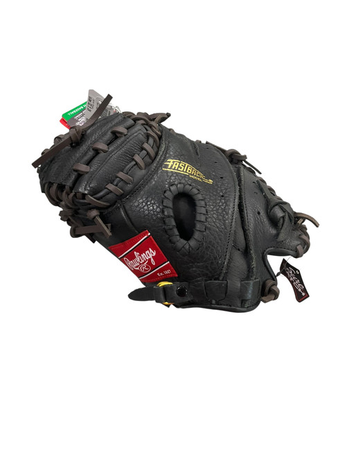 Vist Large View of Product Image Which is Used Rawlings HIGHLIGHT BB/SB Catchers LH Throw Black 32 1/2"
