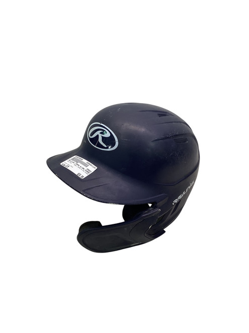 Vist Large View of Product Image Which is Used Rawlings IMPAX W/JAW GUARD Batting Helmet No Mask Navy Blue S/M